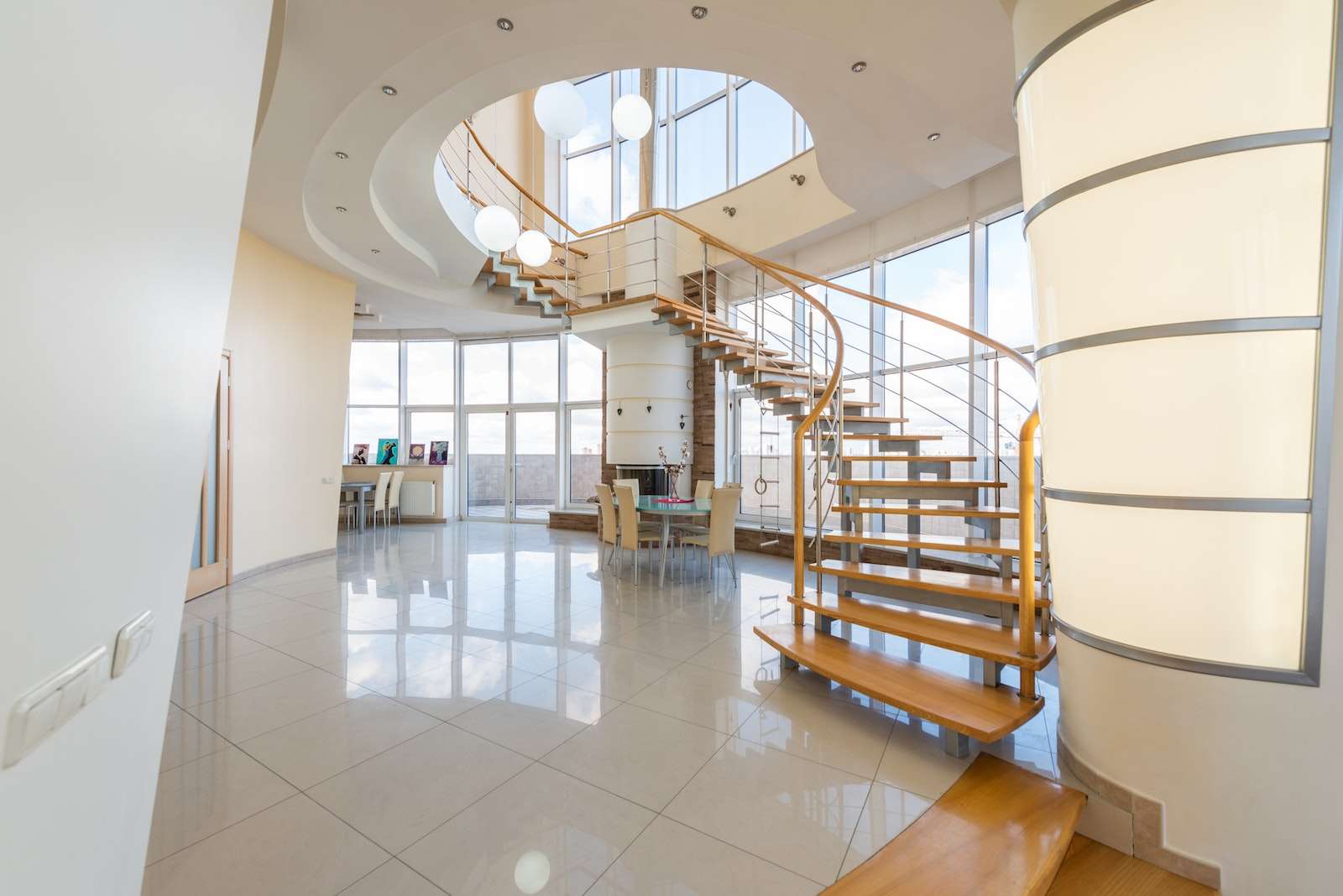 How to Clean Varnished Wood Floors: A Step-by-Step Guide 1 Interior of modern house with staircase