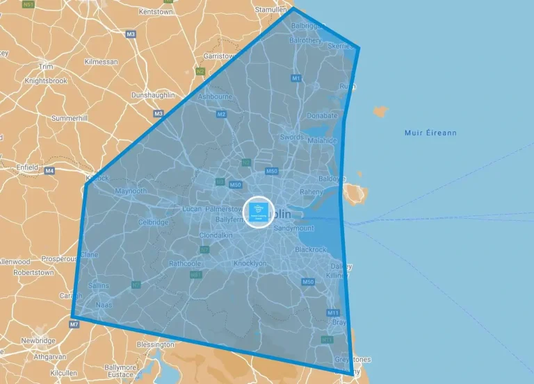 House Cleaning 5 Cleaning Team- House Cleaning dublin service area map