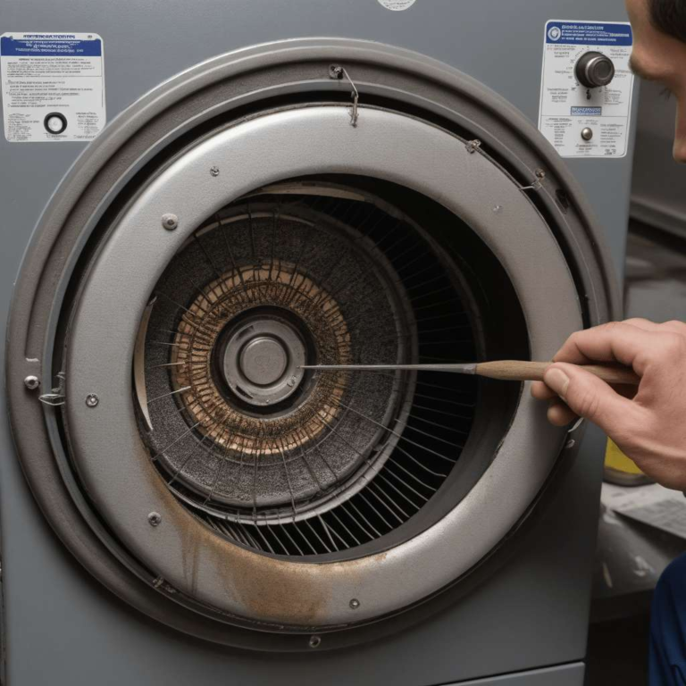 Person replacing dryer heating element