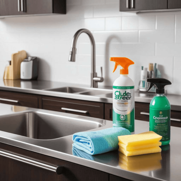 Cleaning supplies for cleaning stainless steel appliances